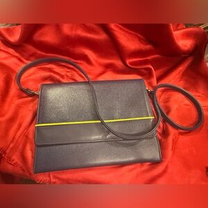 Adventures by Disney Navy Leather Travel Organizer Crossbody Clutch